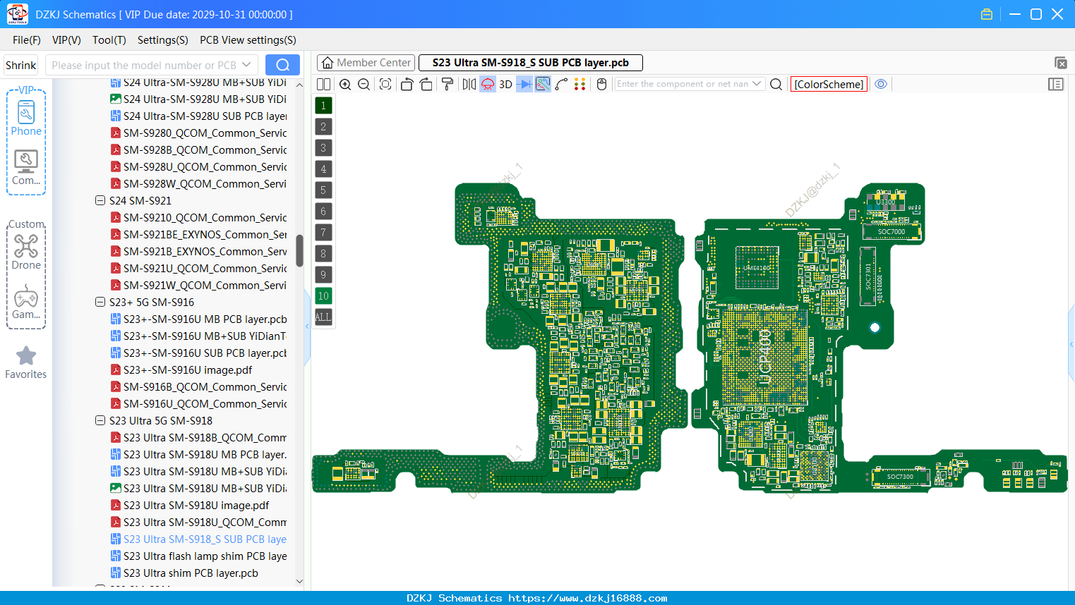 Samsung S23 Ultra SM-S918_S SUB PCB Layer
